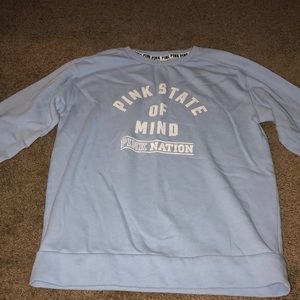 light blue crewneck
